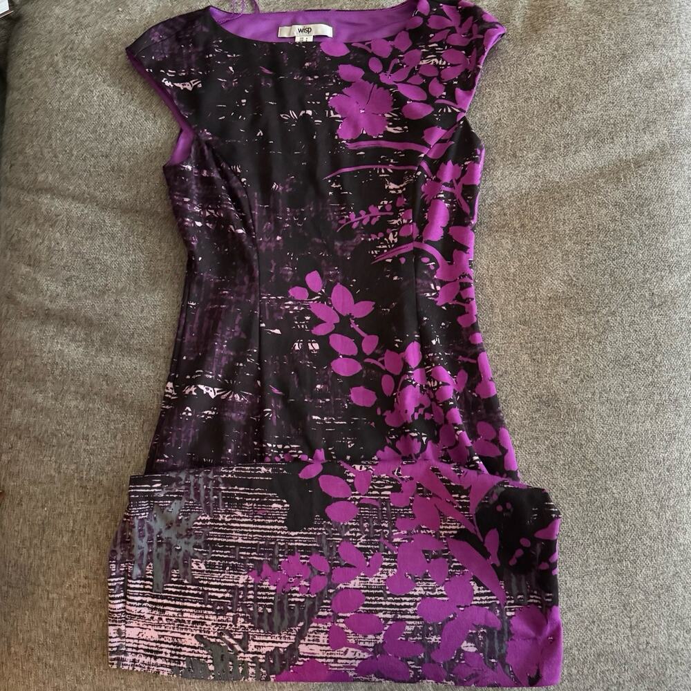 Wisp Purple Floral Mid-length Wisp Dress size 4 Stitchfix